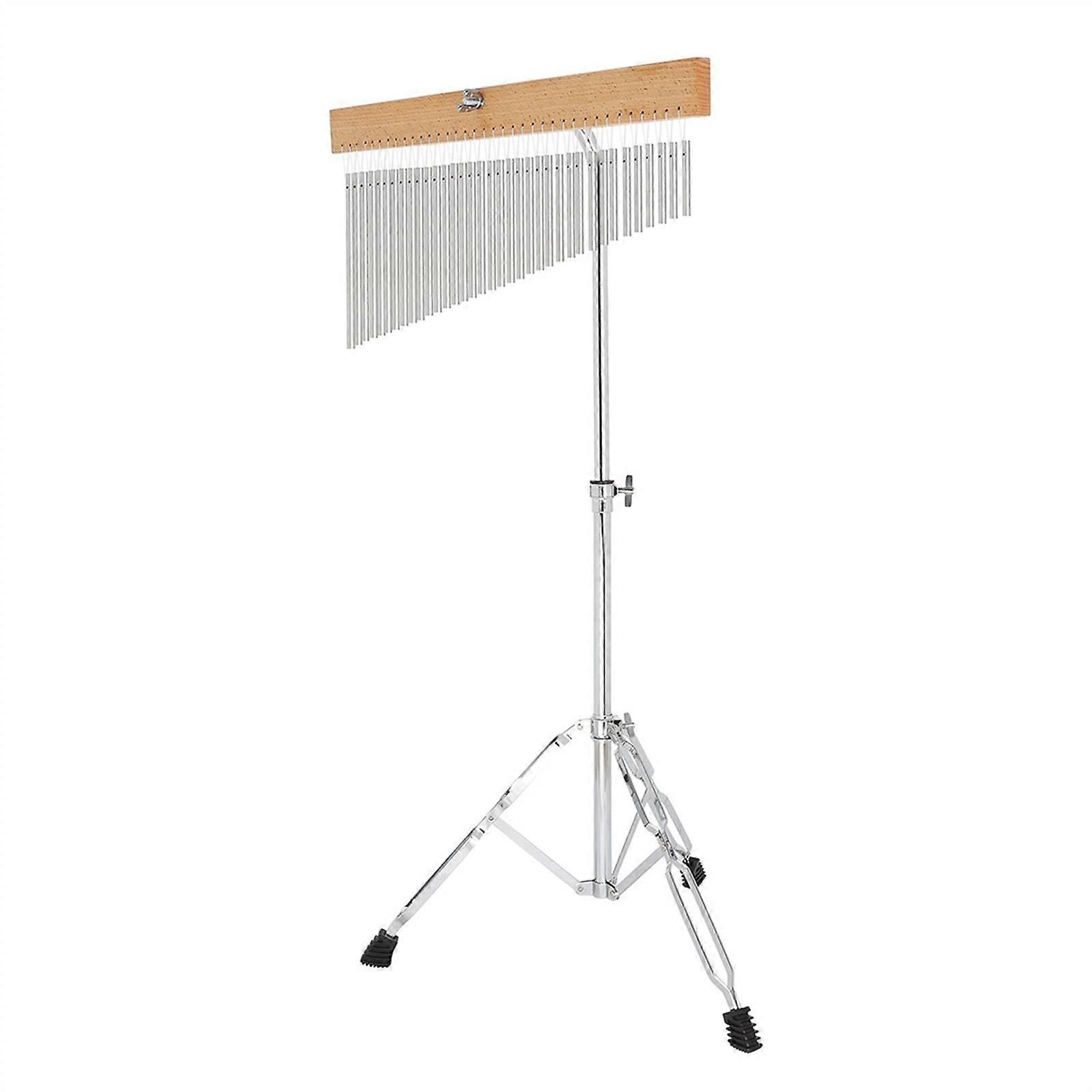 36Tone Silver Wind Chimes Glockenspiel with Adjustable Bracket for Percussion Performance