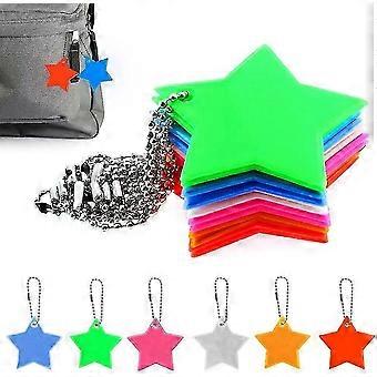 Tag riflettore 12pcs, tag riflettore di sicurezza, tag riflettore per bambini tag per borsa scolastica corsa notturna in bicicletta