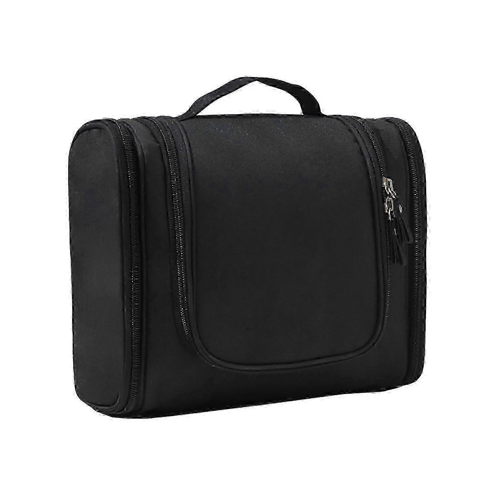 Durable Black Hanging Toiletry Bag with Multiple Compartments