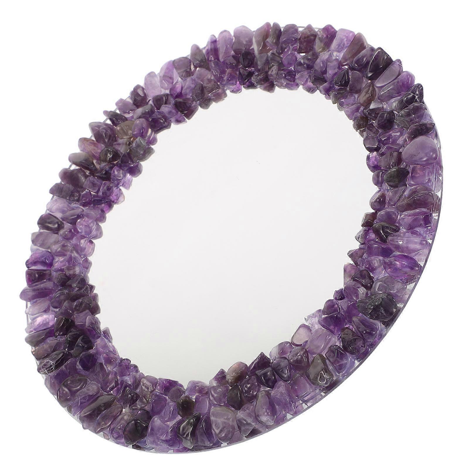Crystal Stone Mirror for Dressing Table Portable Makeup Mirror