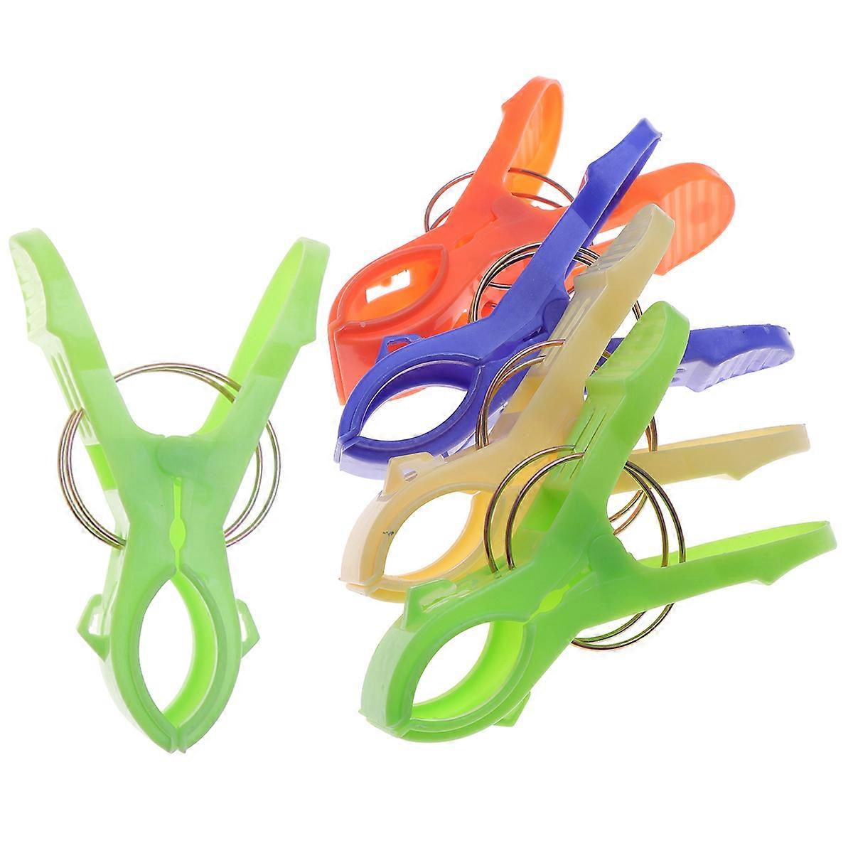 Plastic Drying Clip Large Clothes Clips for Fastening 5Pcs Assorted