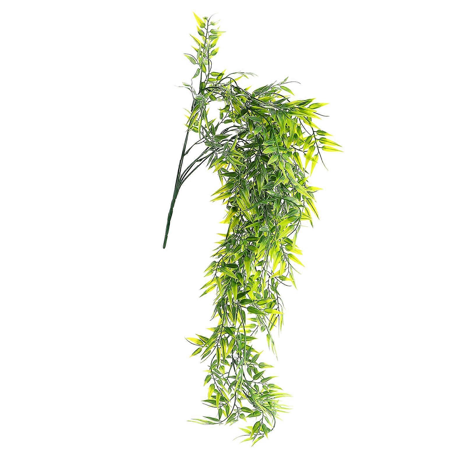 Artificial Hanging Vine Green Plastic Vine for Decor 1 Bundle