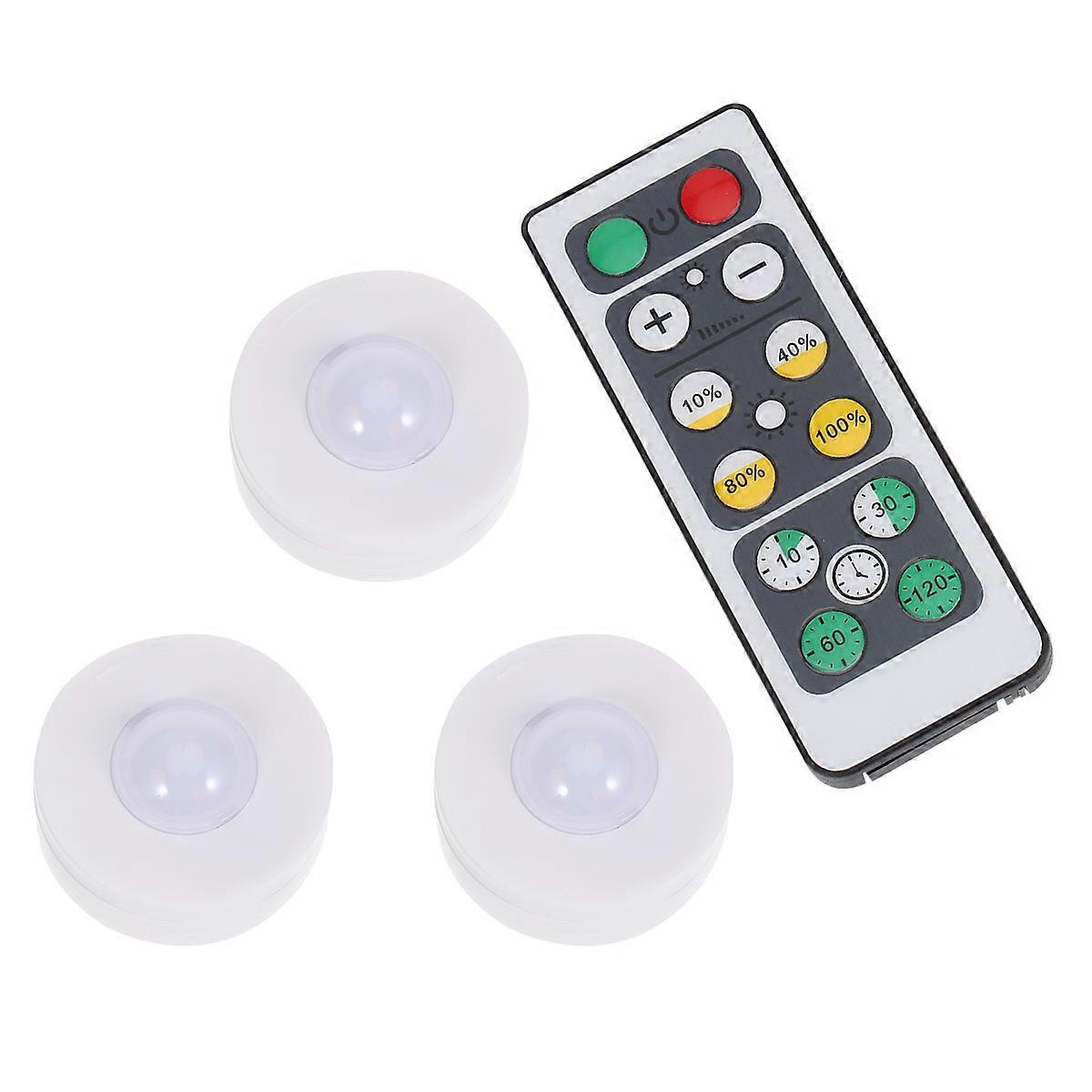Wireless Remote Cabinet Light LED Brightness Adjustable Light Set 4Pcs