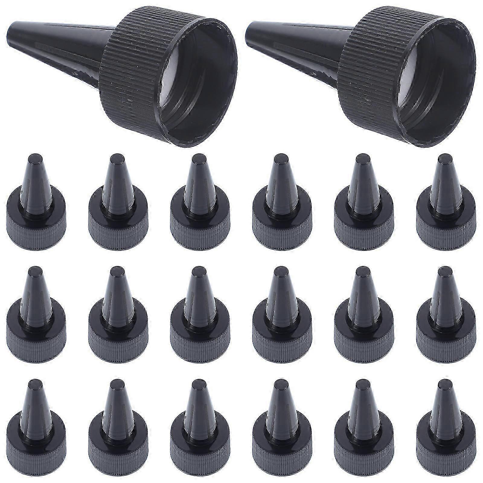 Leak-Proof Bottle Caps Replacement Lids for Bottles 50Pcs Black Plastic Set