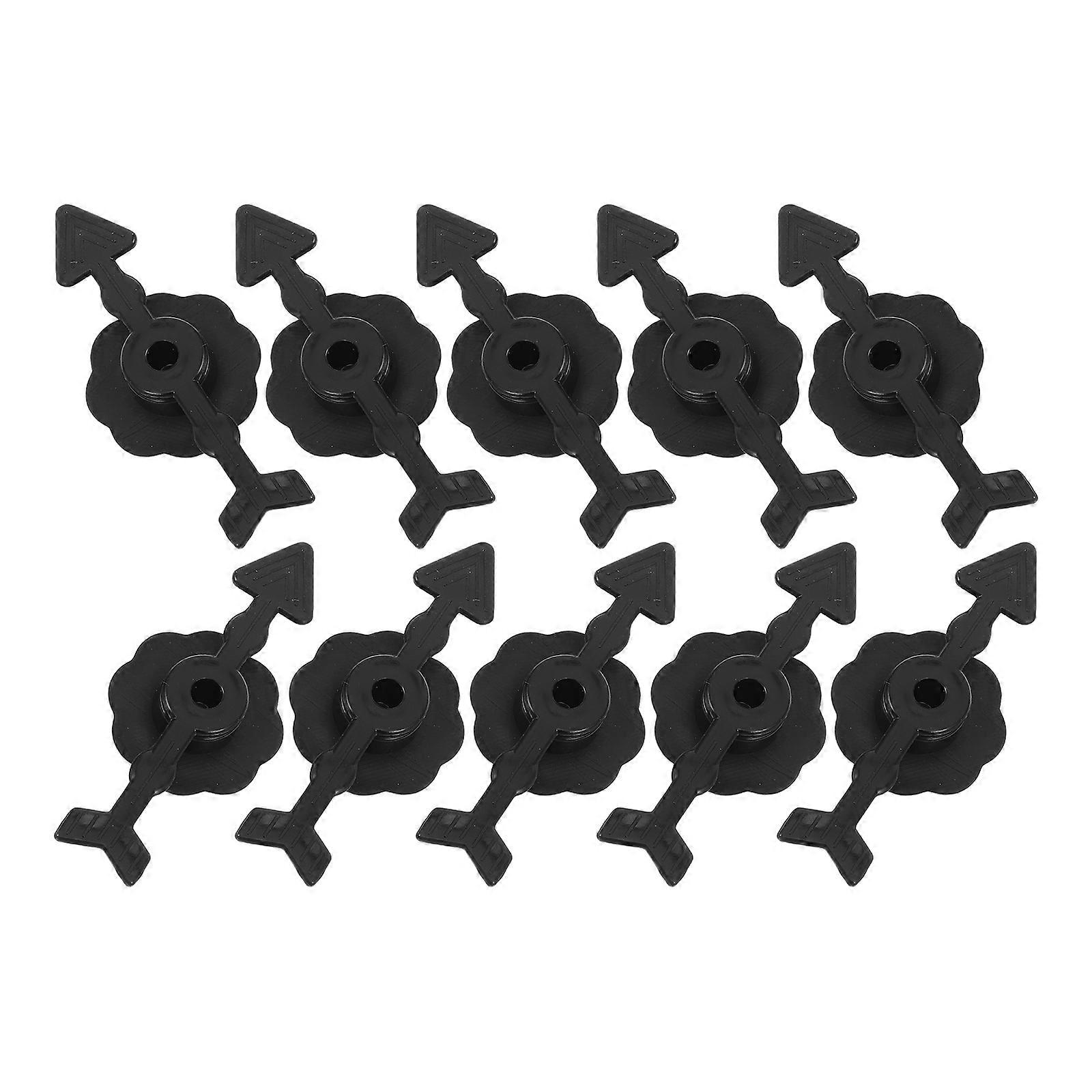 Rotating Pointer Arrows Plastic Set for Game Play 10Pcs Black Teaching Tool