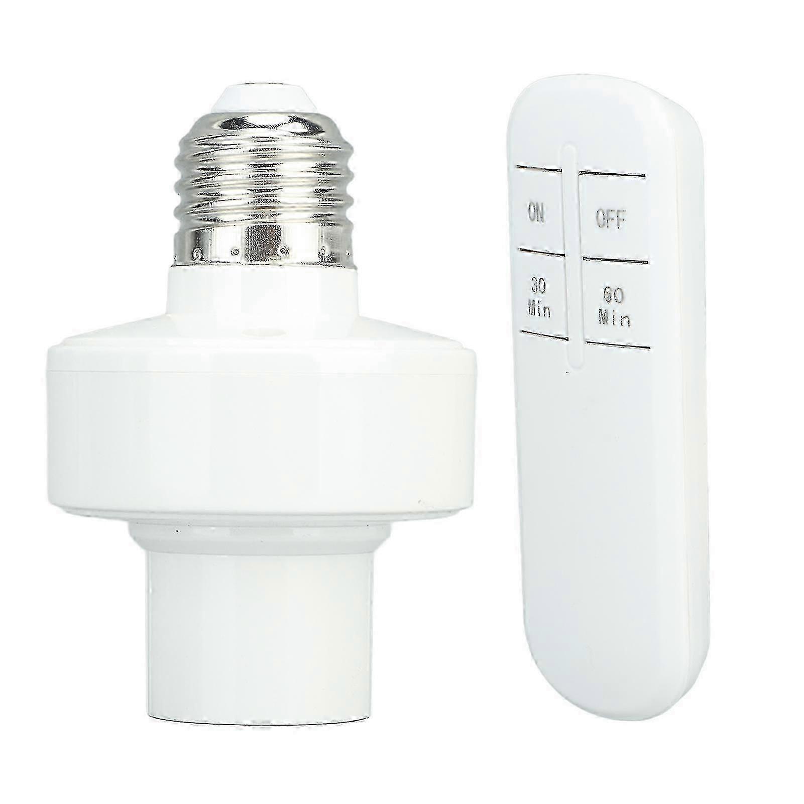 Wireless remote-controlled light bulb socket with remote control, compatible with E27 base, 110V,
