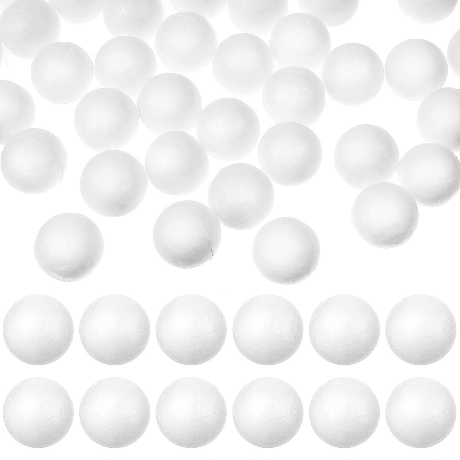 200pcs Wedding Decoration Modeling Craft Solid Polystyrene Balls Round Spheres DIY Stuff White (Solid 2cm)