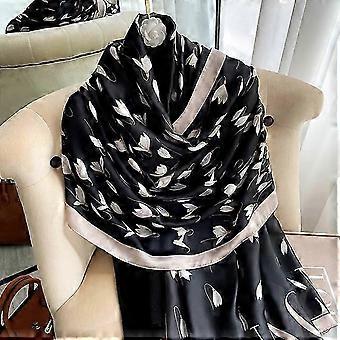 Neuer 180 x 90 cm Kettenschal im koreanischen Stil, Sonnenschutz-Seidenschal mit Print, modisches, hochwertiges Strandtuch, Sommer-Staubschutz-Bandana.