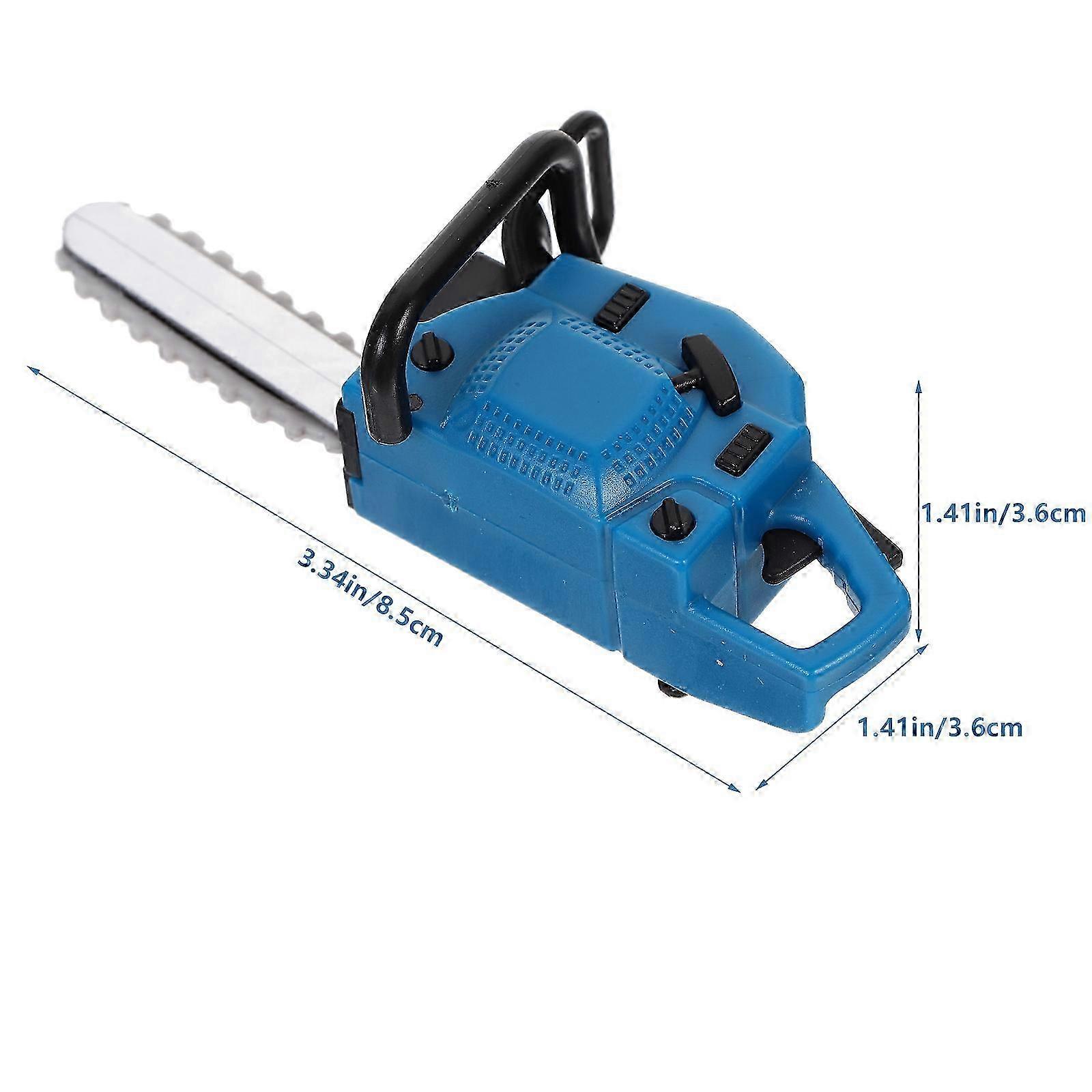 Mini Chainsaw Mower Model compatible with Decoration Blue PVC Durable