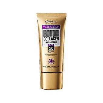 KORMESIC Collagen Sunscreen SPF50 PA+++, Double Layer UVA UVB Protection, Non-Greasy Sunblock Prevents Sunburn, Suitable for All Skin Types