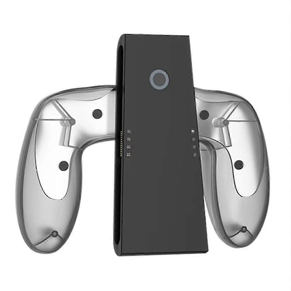 Type-C Charging Dock Grip Adapter Compatible with Switch 2 Joy-Con Controllers, Multi-Function Desktop Stand for Nintendo Console Accessories