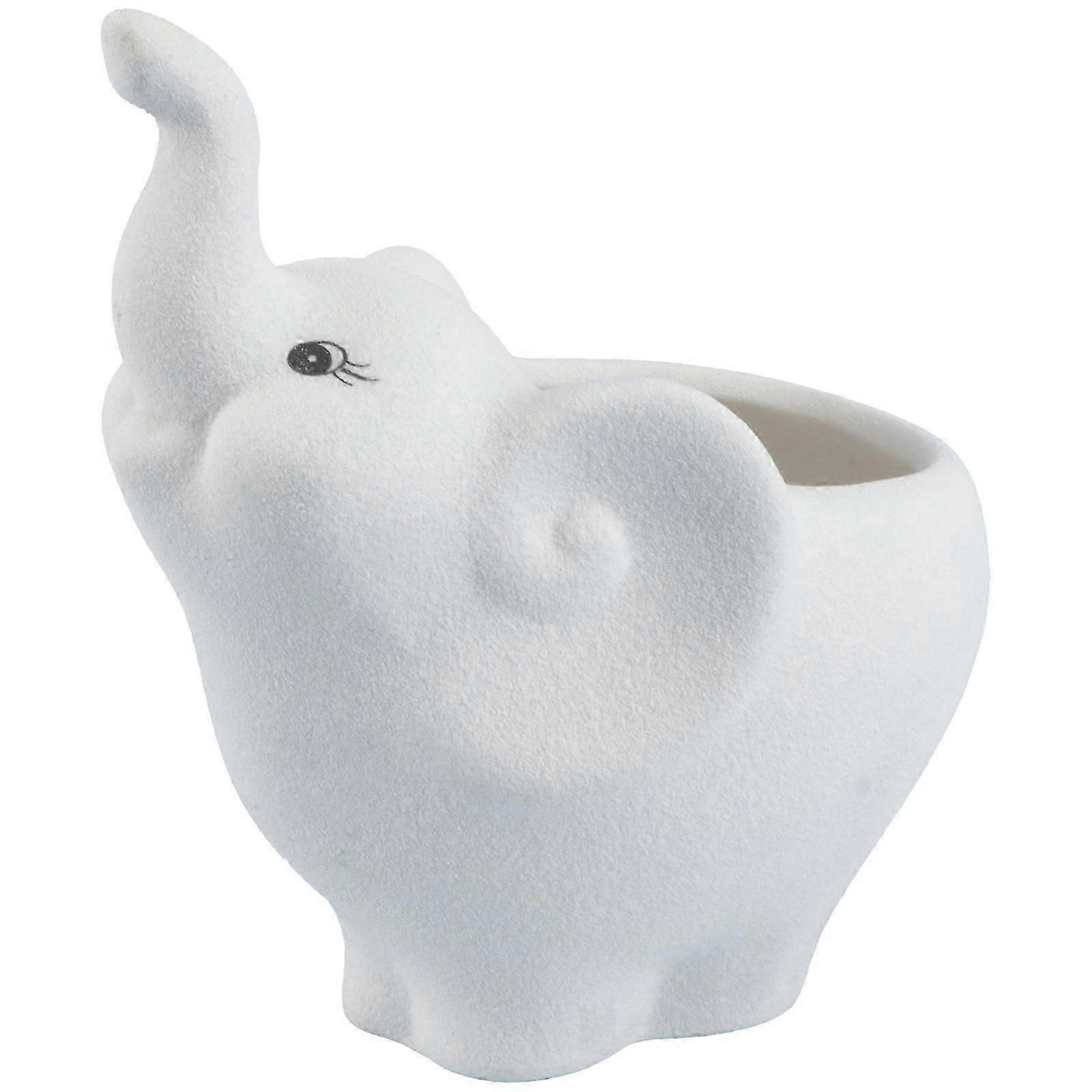 Elephant Shaped Flowerpot Creative Ceramic Succulent Container 1Pcs