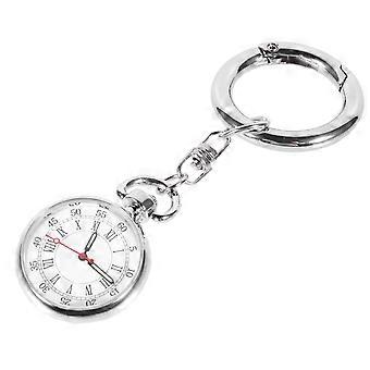Langlebige Krankenschwesteruhr, leuchtende Taschenuhr, kreative Hängeuhr (Silber)