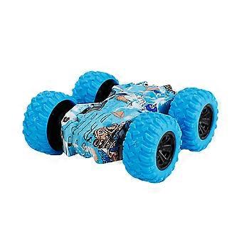Inertia Double Side Stunt Graffiti Car, Off Road 4WD Model Vehicle with Rubber Tires, Kids Toy Gift