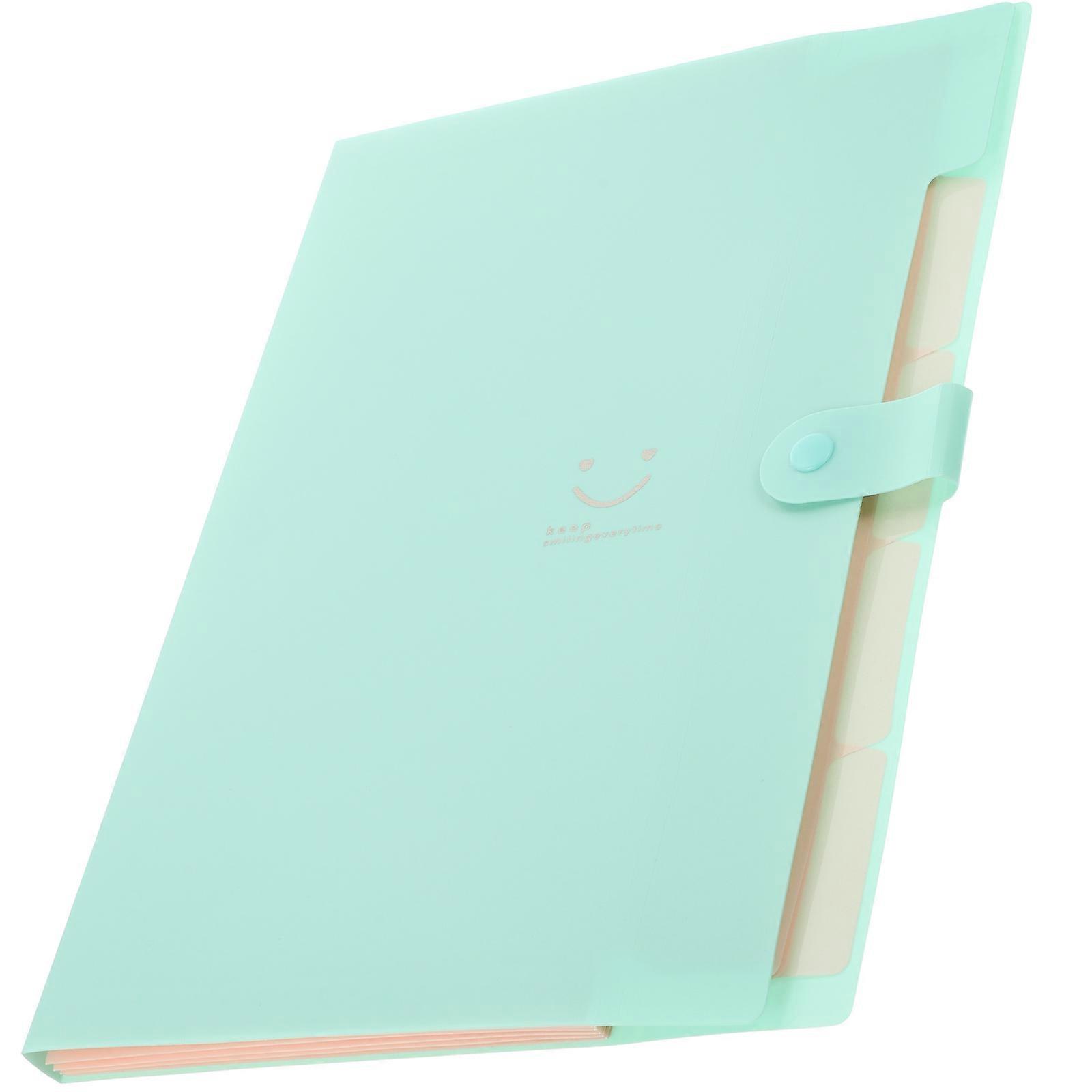 Expanding File Organizer for Storage 5Pcs A4 Five-Pocket Folder