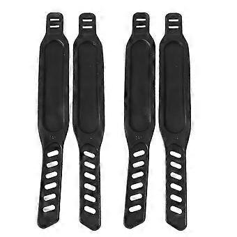 SHEVT-4 Pcs Foot Pedal Binding Band Foot Strap Lightweight Bike Pedal Plastic Straps For Gym Bike (black)-hao