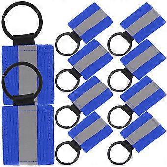 Reflective Keychain Gear Double Sided Keychain Tags for 10Pcs Pack