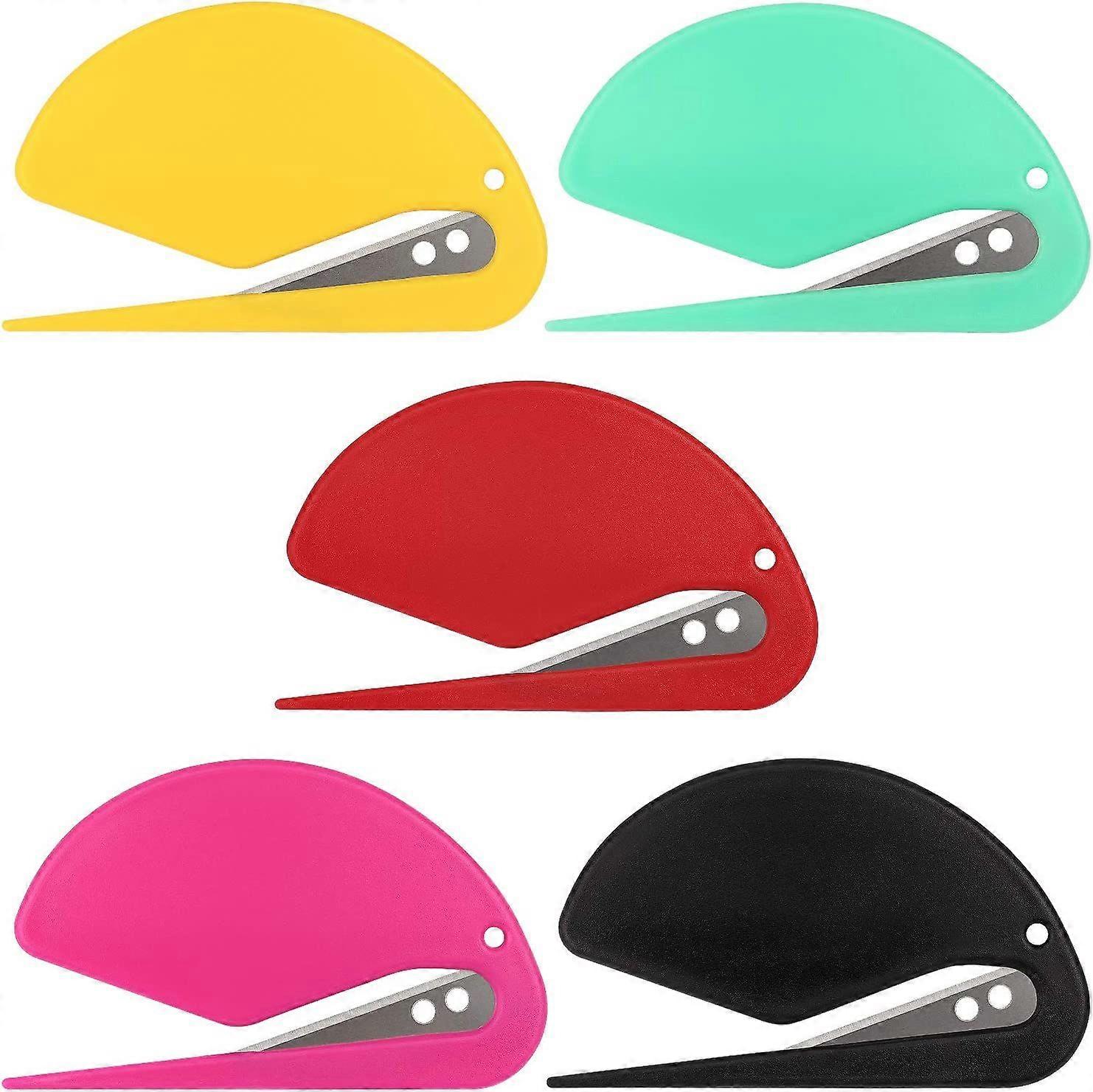(Preto / Vermelho / Amarelo / Verde / Rosa) 3 polegadas Letter Opener Envelope Slitter Set Sharp e eficiente envelopes abertos com facilidade