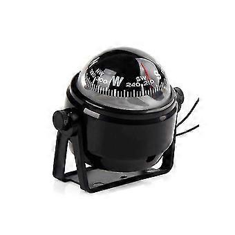 Véhicule Boussole Ball Compass Boussole Navigation Précise Réglable Avec Raccords de Montage Pour Bateau Bateau Bateau Bateau Camion Caravane (noir)(1pcs)