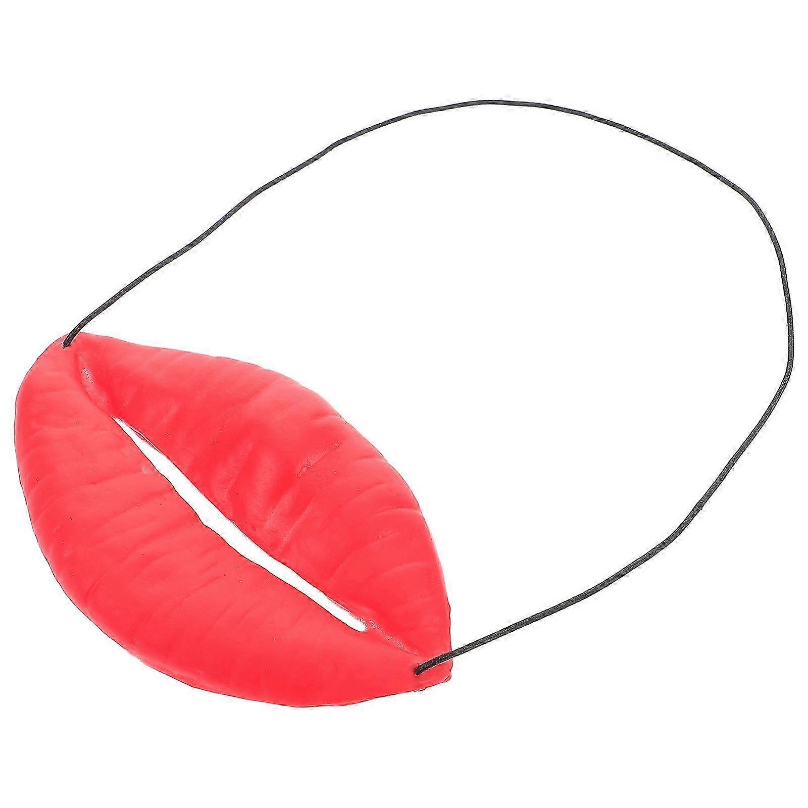 Red Plastic Lip Props compatible with Wedding Day compatible with Mischief Use