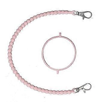 Handtagsrem för vattenflaska, bärbar, pålitlig, multifunktionell, 37 cm silikonvattenflaskrem för utomhusbruk, rosa