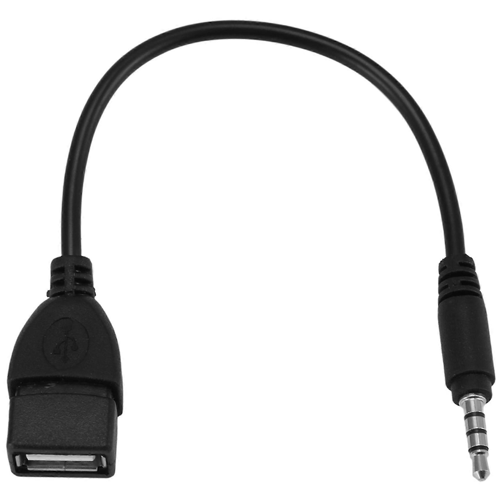 USB jack, AUX, 3.5 mm jack compatible withaudio data charging cable black