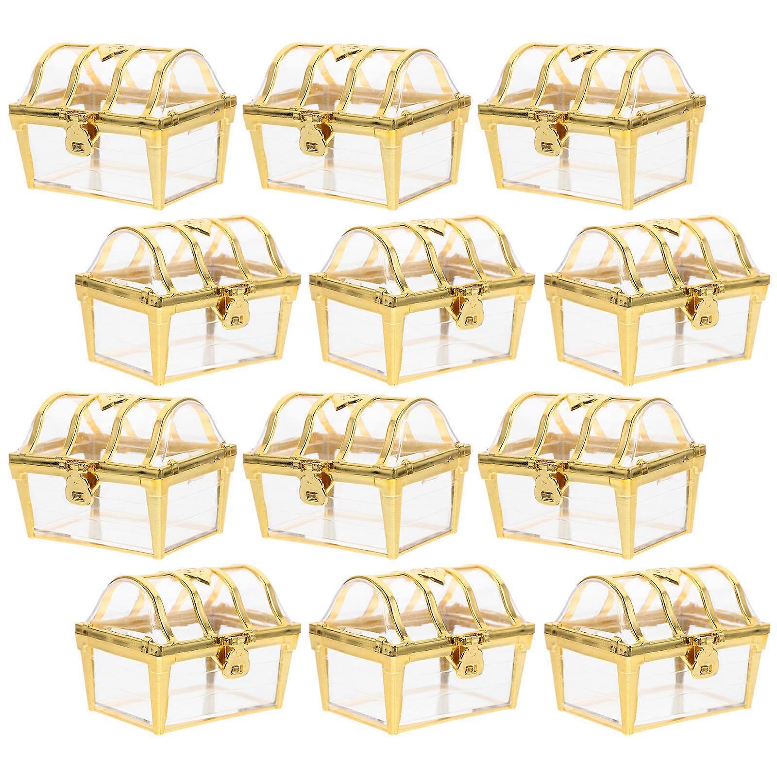 12pcs Wedding Candy Box Small Treasure Chest Chocolates Sweets Packaging Box