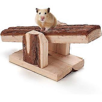 nçoire en Bois Naturel Hamster, Jouet de Bascule Branloire Jouet d'entraînement Cage Accessoire pour Animaux de compagnie Oiseaux Souris Rat Cocho
