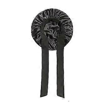 Cappello da donna, cuffia da doccia per dormire, elastico alto, copricapo, cuffia per la cura dei capelli, nero