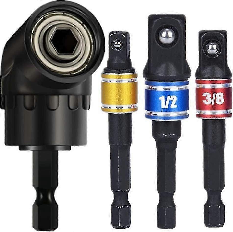 3pcs 1/4" 3/8" 1/2" Cr-V Hex Socket Adapter Socket Wrench