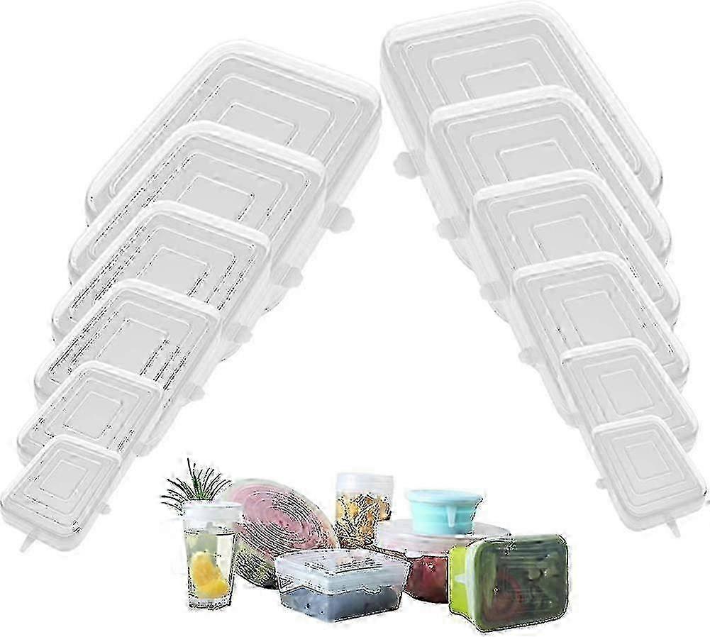 Multi-Size Silicone Stretch Lids - 12 Pieces Eco-Friendly Kitchen Essentials