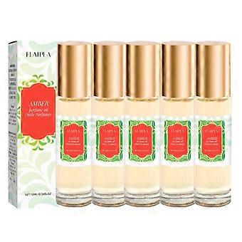 1/2/3/4/5pcs Amber Perfume Oil Roll-On - Alcohol Free Perfumes for Women and Men by Nemat Fragrances 10 ml / 0.33 fl Oz