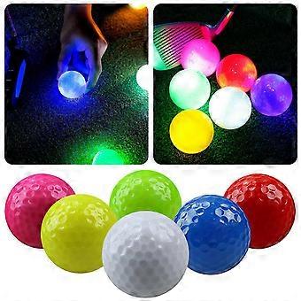 6-Pack Glow in the Dark LED-golfballen - oplichtende golfballen voor nachtelijk spelen en oefenen, golfcadeau voor mannen