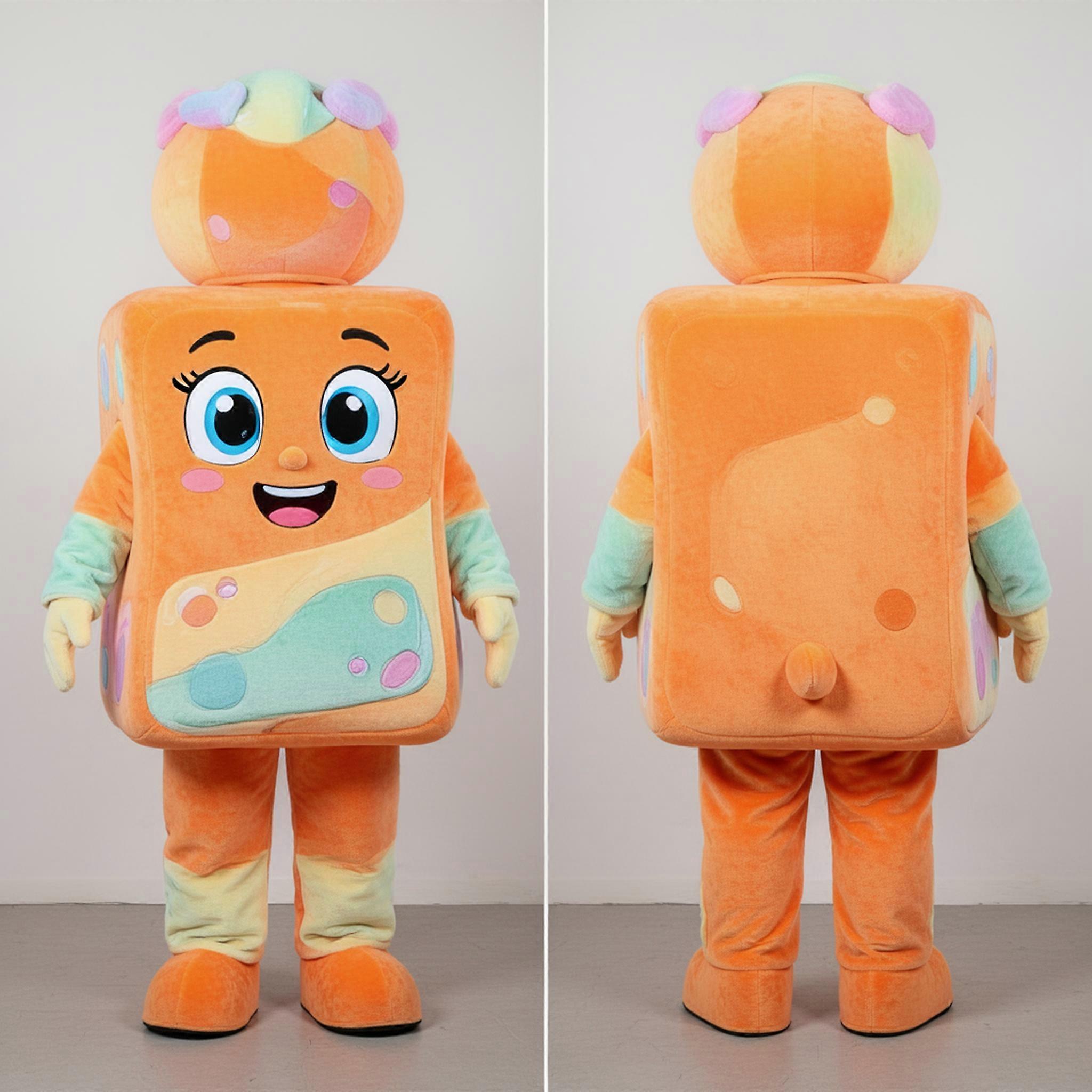 MASTICOT Bright Orange Candy Box Mascot