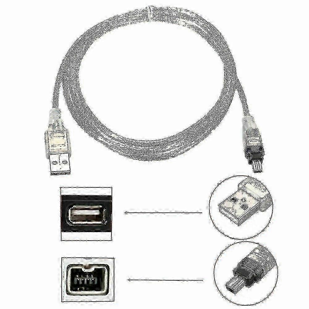 Firewire cable for Mini DV HDV camcorder - USB data transfer cable for PC editing