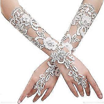 Bride Formal Wedding Gloves Women Pierced Lace Banquet Party Gloves Gift