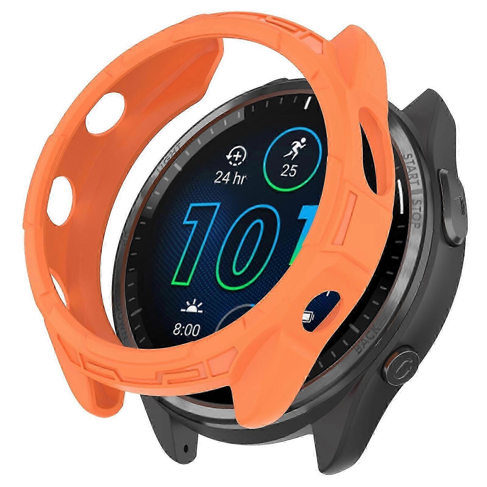 Hollow Armor-style Protective Watch Case for Garmin Forerunner 965