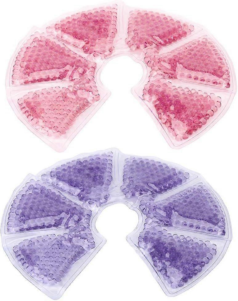 Breast Pads Gel Bead Ice Pack Reusable Hot/Cold Nursing Pad Breastfeeding Relief Set for Nursing Mothers to Decrease Engorgement Encourage Let-Down an