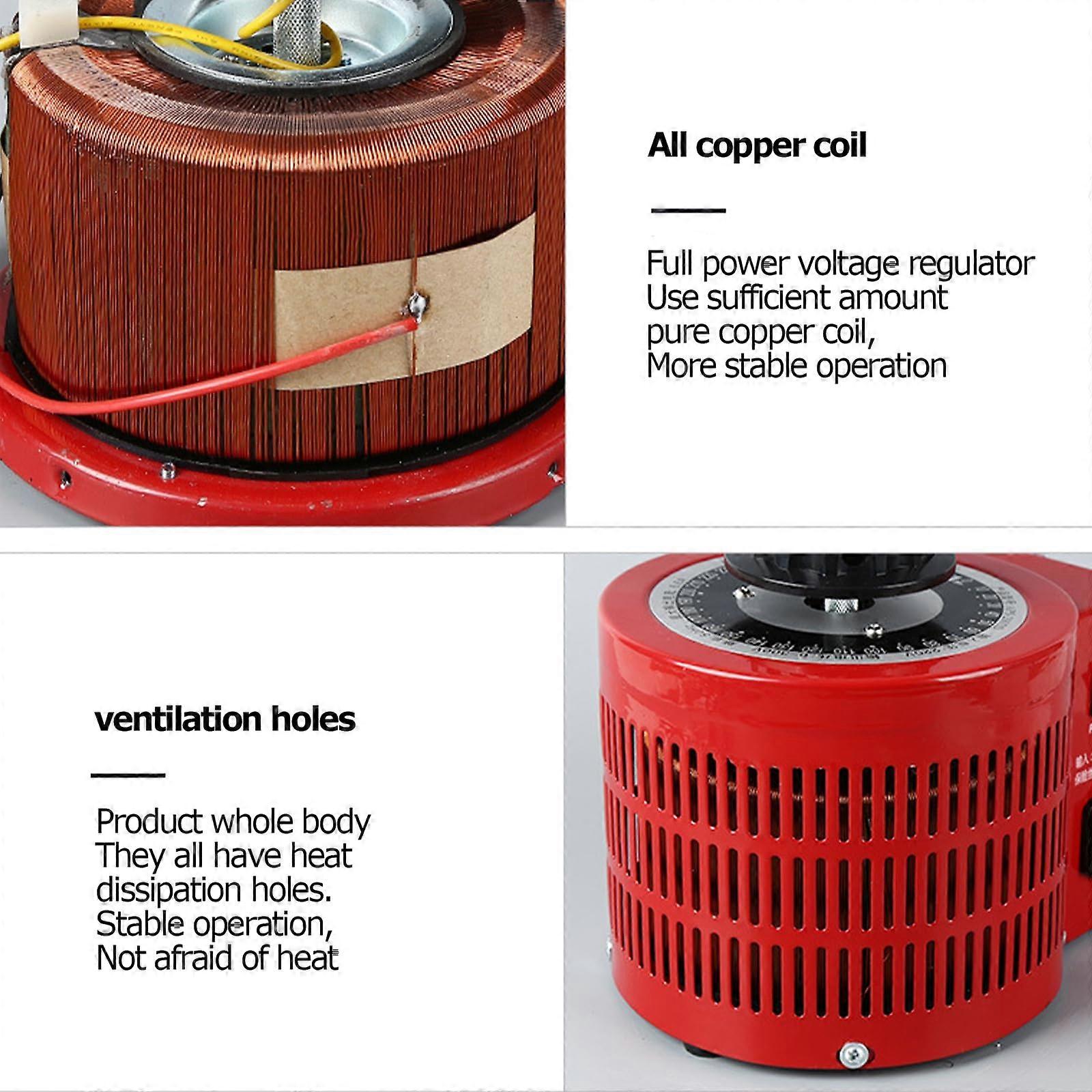 Variable AC Transformer 0300V Adjustable with Digital Display, Precise Voltage Control, 2000VA