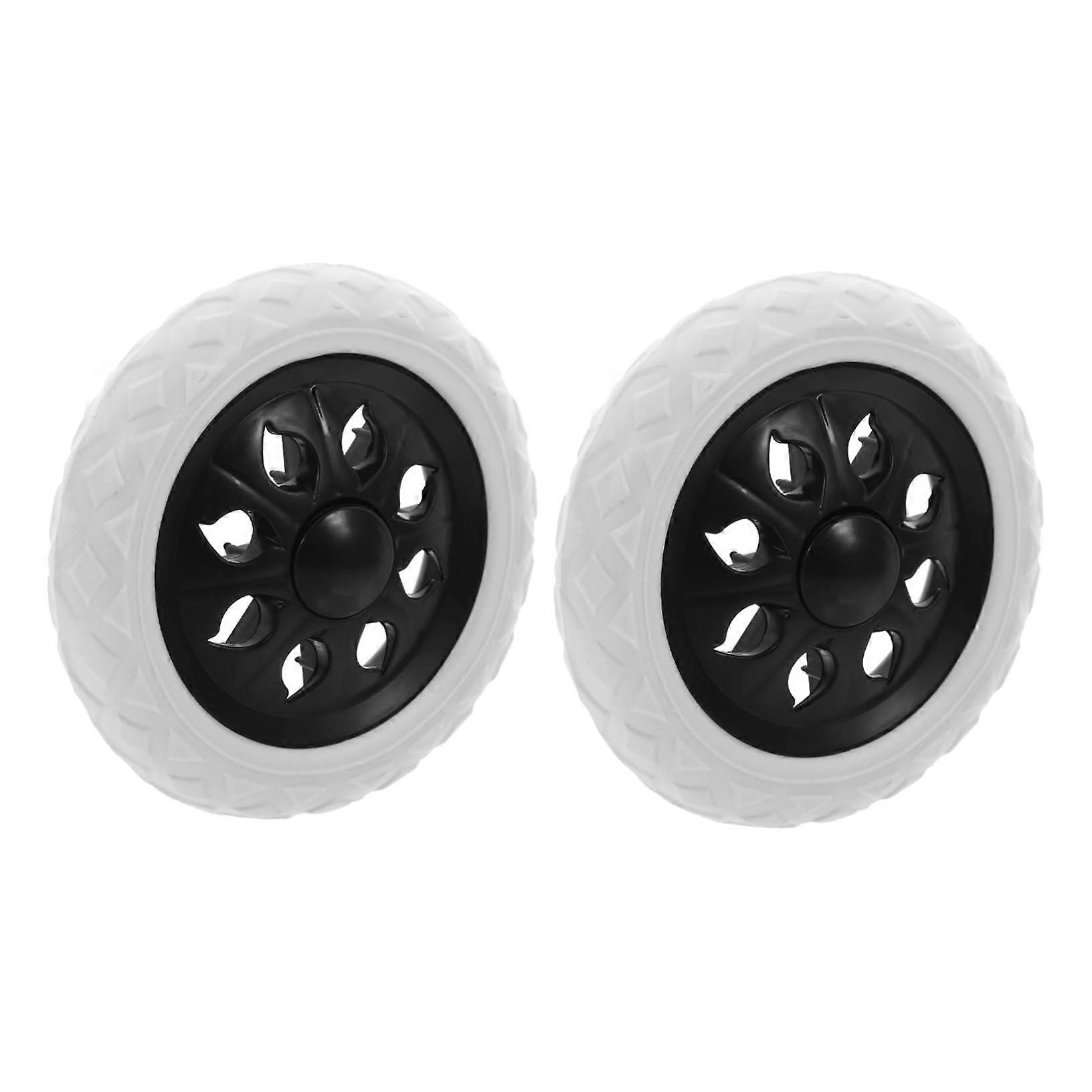 2pcs Durable Plastic Rolling Cart Replacement Wheels for Laundry Cart Smooth Mobility