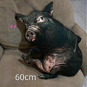 3D Realistic Pig Stuffed Plush Pillow Soft Washable Hypoallergenic Fabric Cushion for Couch Sofa Home Decor Gift