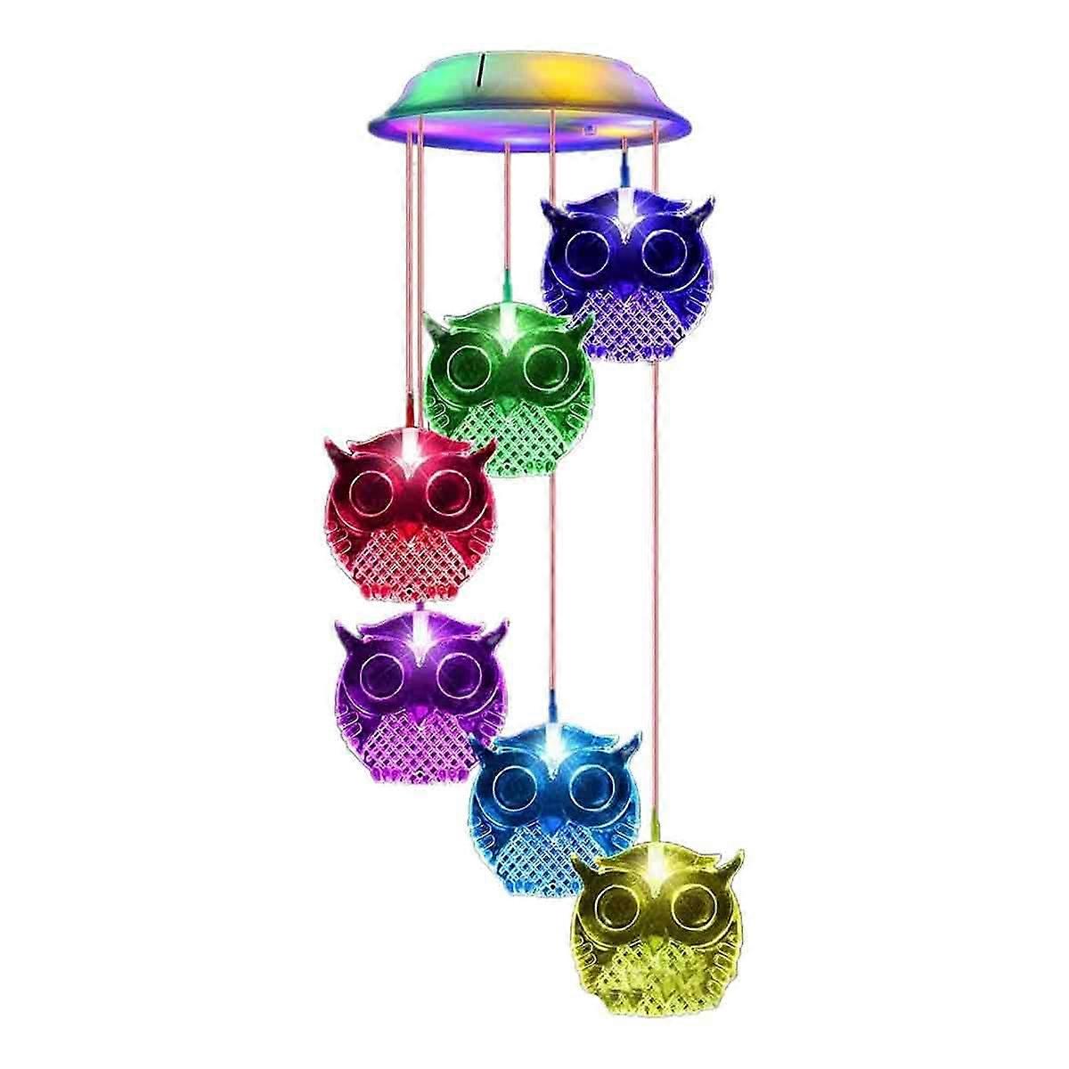Solar-Powered Colour-Changing Waterproof Wind Chimes