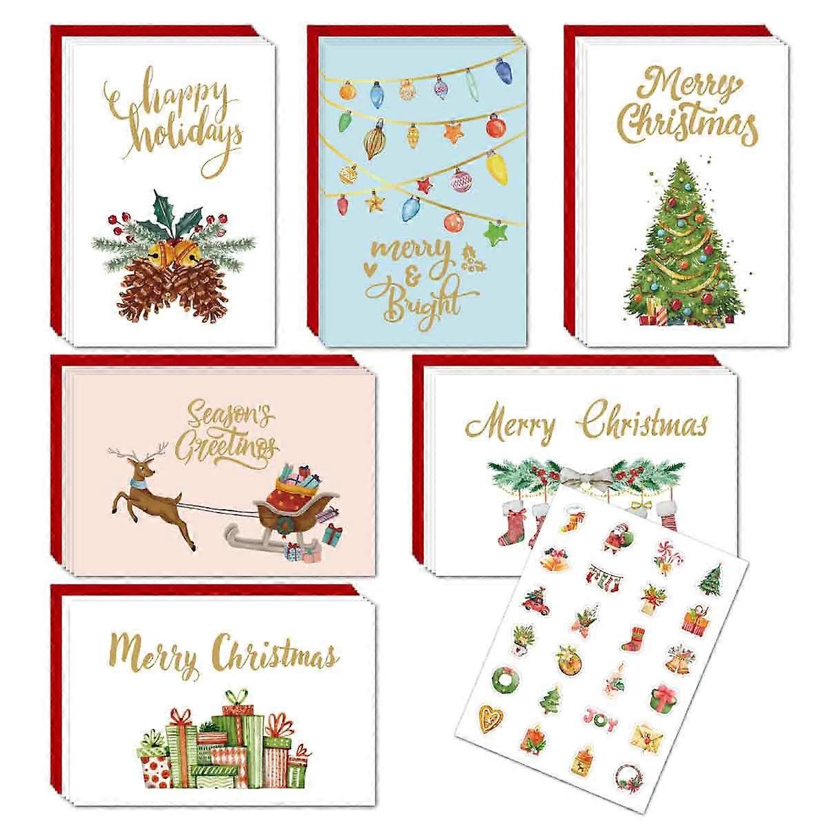 Glossy Elegant Glitter Christmas Cards