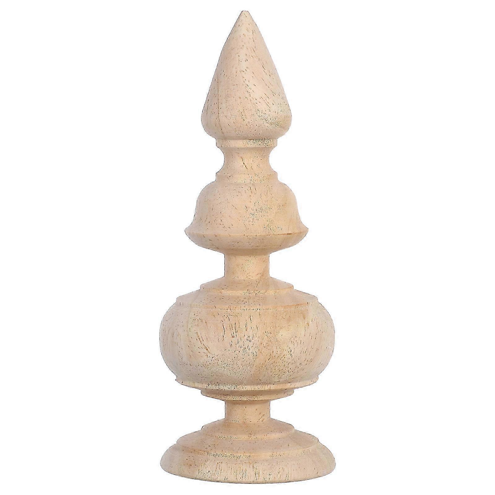 Solid Wood Unfinished Stair Finial
