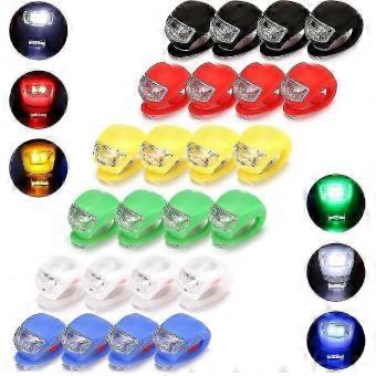 Waterproof Silicone Bike Light Set, 16/24 Pieces, Front & Rear Clip-On, Night Cycling Safety
