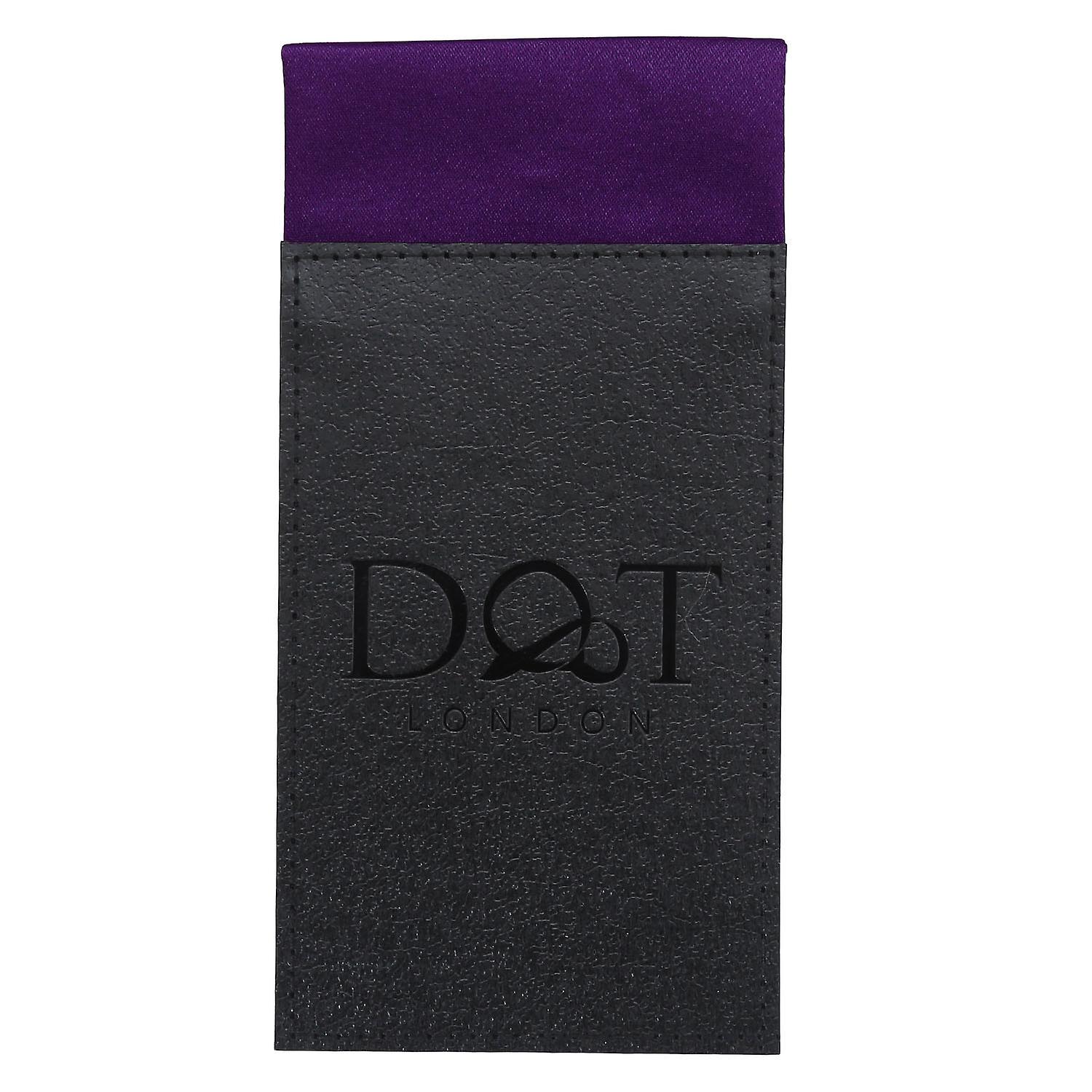 Purple Plain Satin Pre-Folded Pocket Square Fold