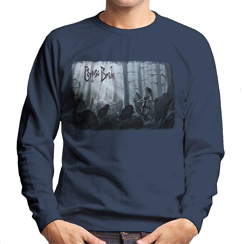 Corpse Bride Victor Van Dort Running From Emily Men's Sweatshirt