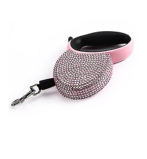 Diamond-encrusted Automatic Retractable Pet Leash Retractable Dog Chain Leash