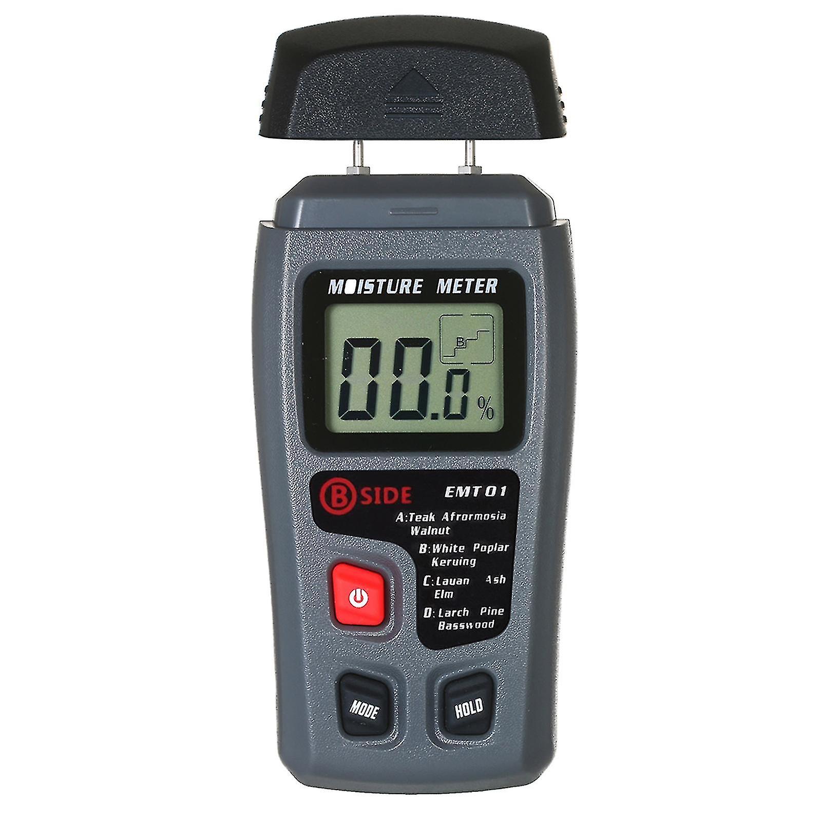 Wood Moisture Test Moisture Meter 4 Modes Portable Hygrometer Pin Type Timber Humidity Instrument Handheld Water Leak