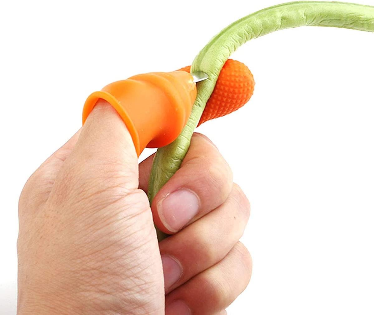 Set of 2 silicone anti-cut sleeves for harvesting fruits and vegetables